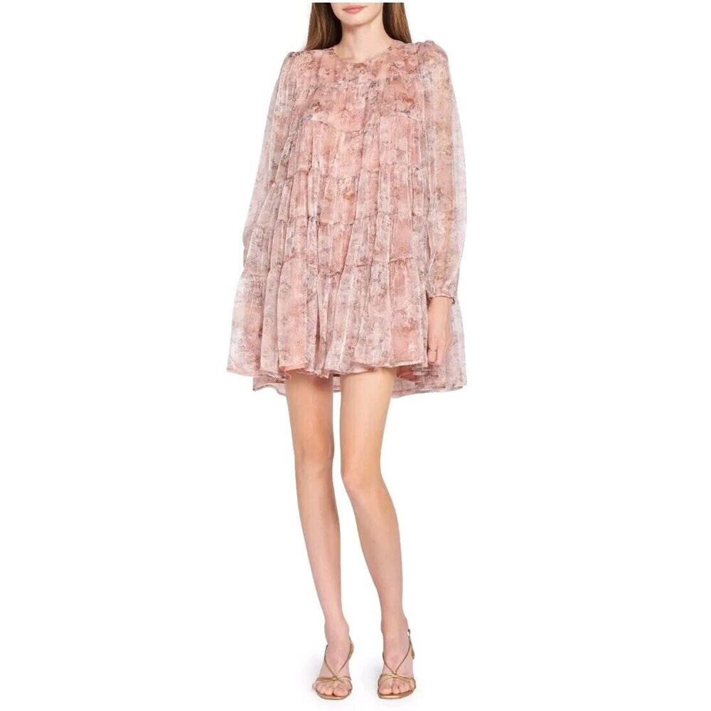 En Saison Floral Chiffon Babydoll Dress XS